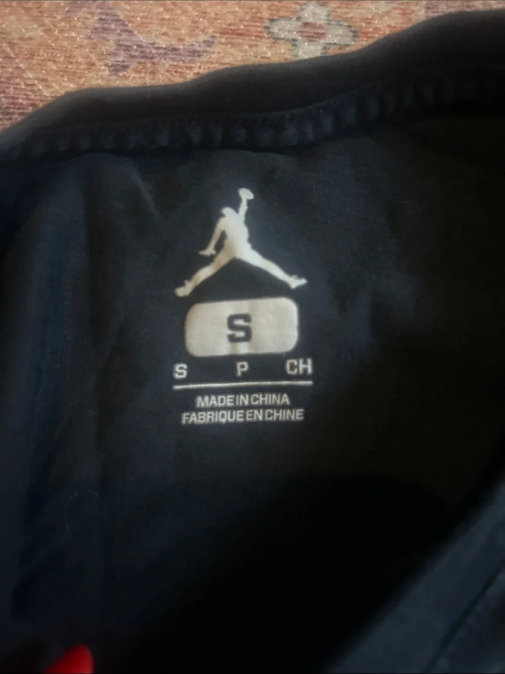 Jordan Black Tee with Gray Michael Jordan Photo Panel